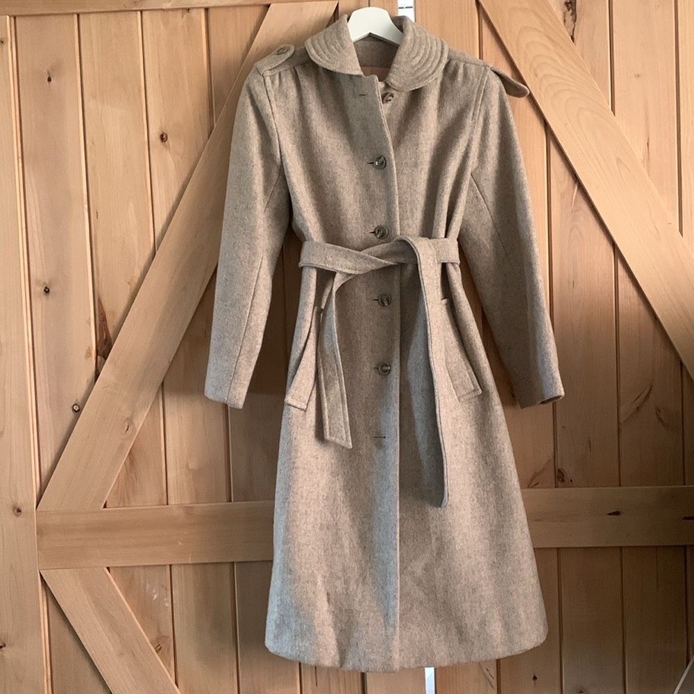 Vintage Wool Beige Wool Coat